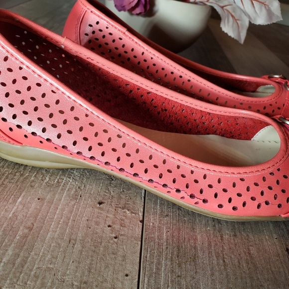 Croft & Barrow Sole(sense)ability Ballet Flats - Women Size 8 - Coral and Pink - Picture 15 of 16
